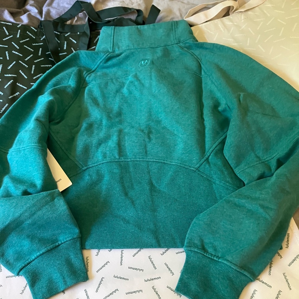 NWT Lululemon Scuba Oversized Funnel Neck, XS/S, Heathered Teal Lagoon - Picture 3 of 4